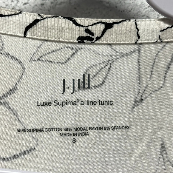 J Jill Luxe Supima A-Line Tunic Floral Print Relaxed Small - Picture 3 of 10